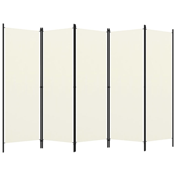 VXL Divider screen with 5 panels cream white 250x180 cm