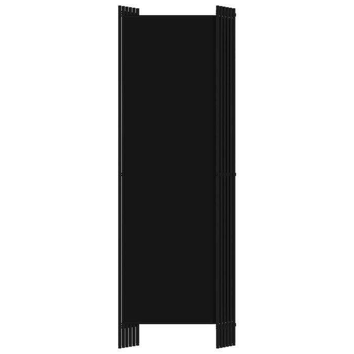 VXL Biombo divisor de 6 paneles negro 300x180 cm