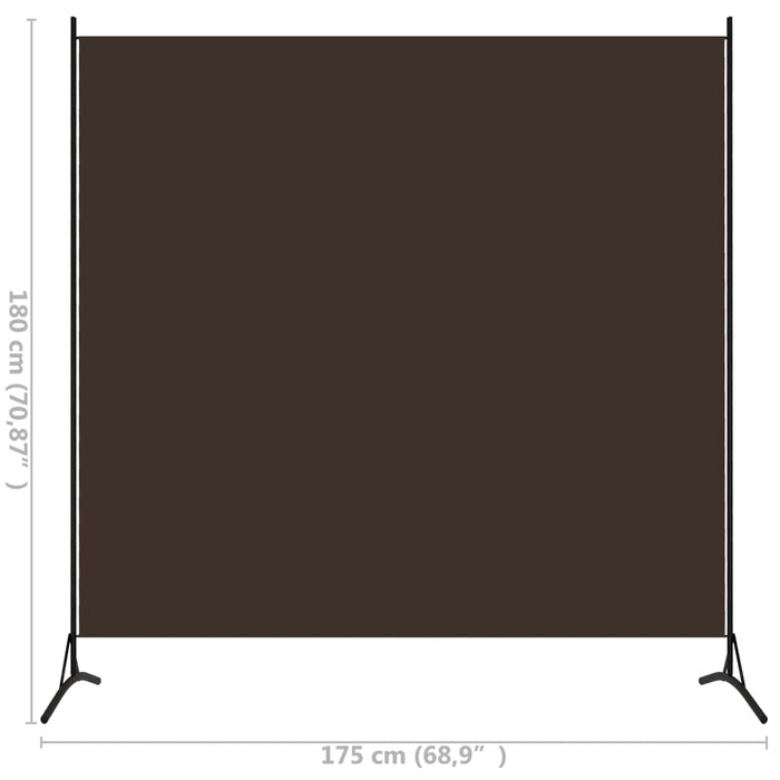 VXL Biombo divisor de 1 panel marrón 175x180 cm