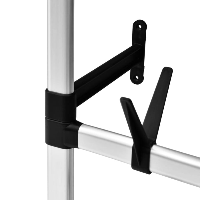 VXL Perchero zapatero telescópico con barras aluminio