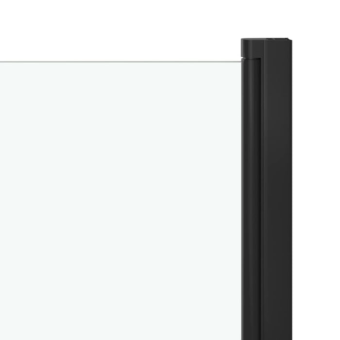 VXL Folding shower screen 2 panels ESG black 95x140 cm