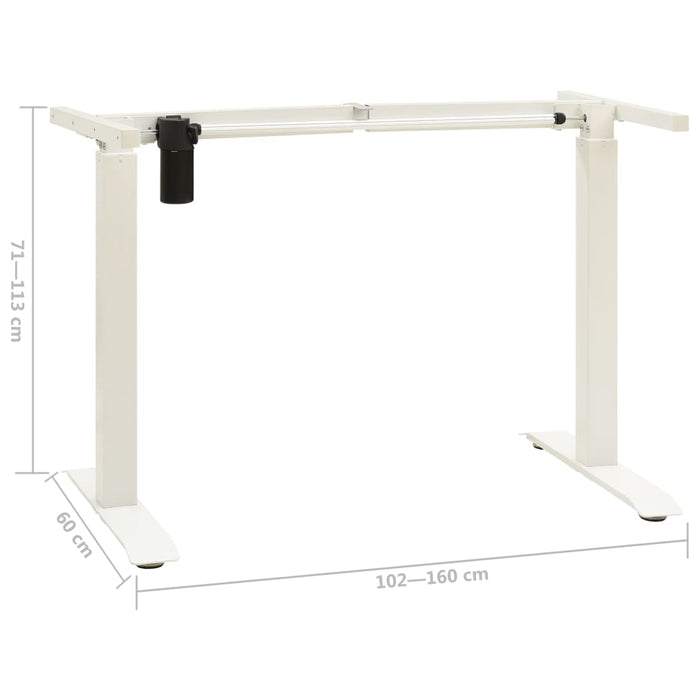 VXL Estructura de escritorio motorizada altura ajustable blanca