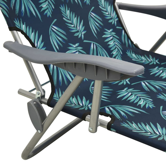 VXL Lounger With Leaf Printed Steel Awning