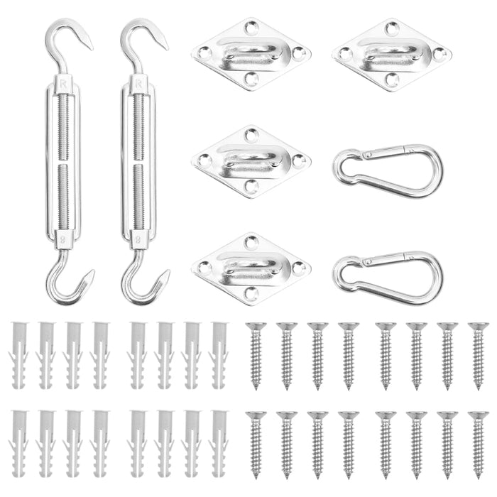 VXL Sail Canopy Accessories Set 8 Pcs Stainless Steel