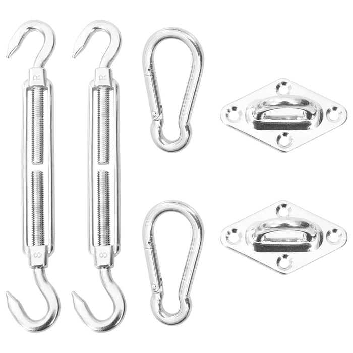 VXL Mounting Kit for Sail Canopy 6 Pieces Stainless Steel