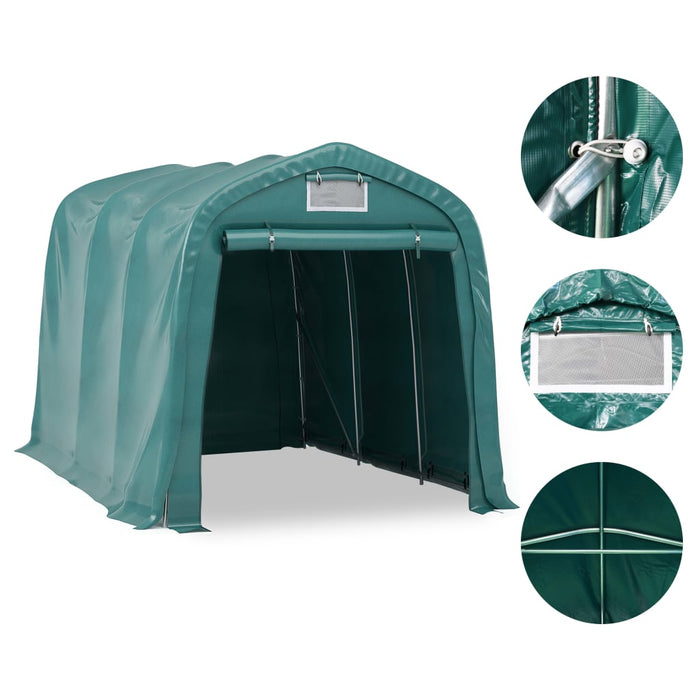 VXL Green Pvc Storage Garage Tent 2.4X3.6 M