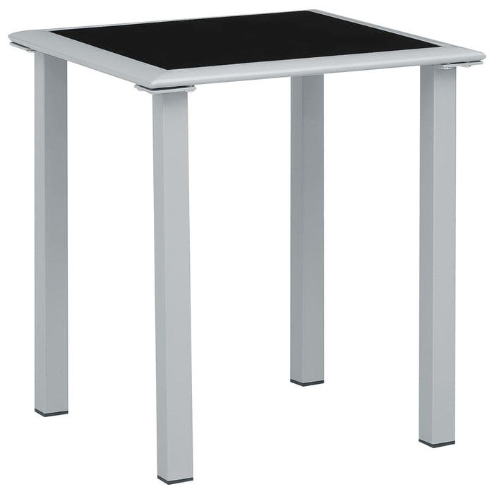 VXL Sun Loungers With Table 2 Units Black Aluminum