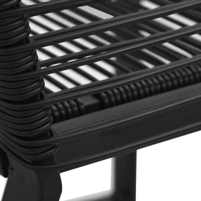 VXL Garden Chairs 4 Units Black Rattan Ropes