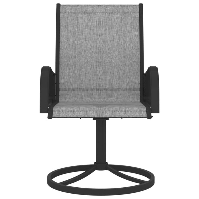 VXL Garden Swivel Chairs 2 Pcs Textilene and Gray Steel