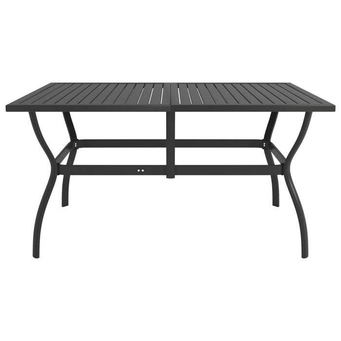 VXL Anthracite Gray Steel Garden Table 140X80X72 Cm