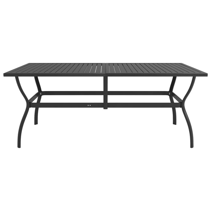 VXL Anthracite Gray Steel Garden Table 190X80X72 Cm