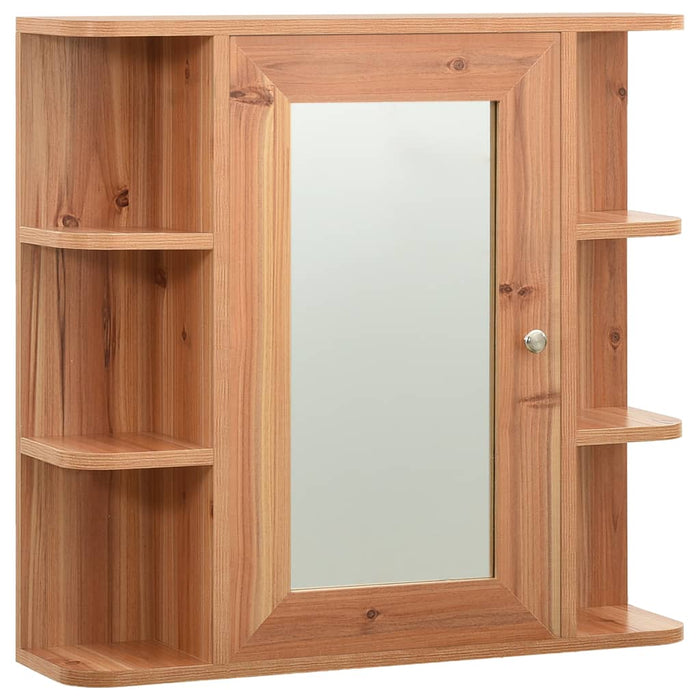 VXL Mdf Bathroom Mirror Cabinet Oak Color 66X17X63 Cm