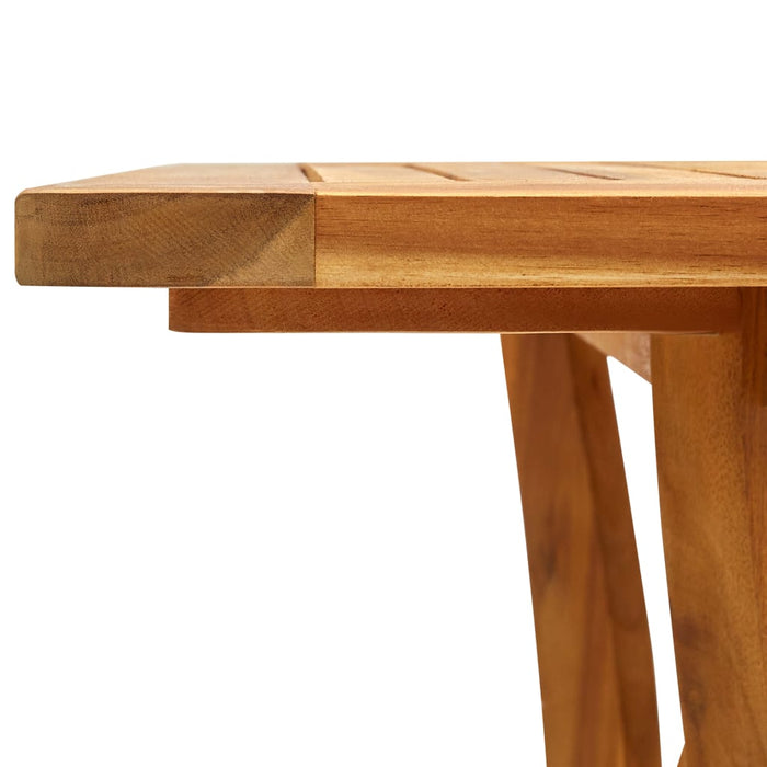 VXL Solid Acacia Wood Garden Table 120X120X75 Cm