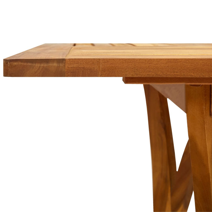 VXL Solid Acacia Wood Garden Table 150X90X75 Cm