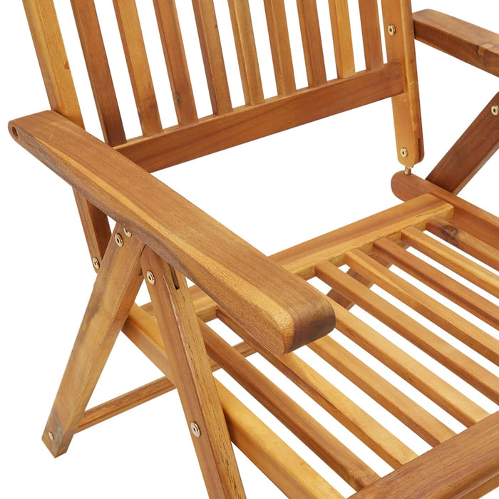 VXL Reclining Garden Chairs 2 Pcs Solid Acacia Wood