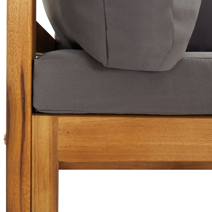 VXL Sectional Corner Sofas 2 Pcs with Cushions Dark Gray Fabric