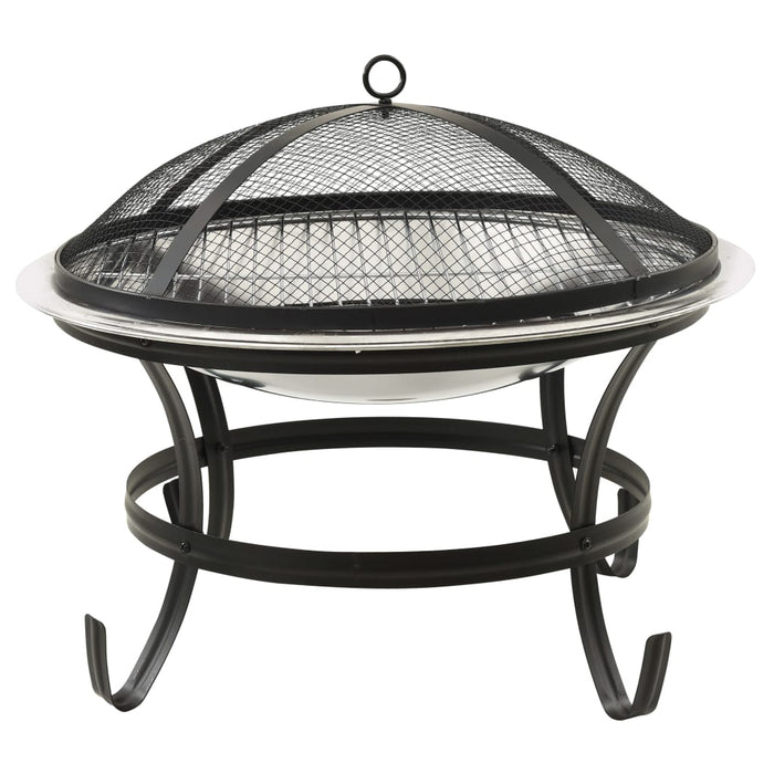 VXL Brazier and Barbecue 2 in 1 Stainless Steel Poker 56X56X49 Cm