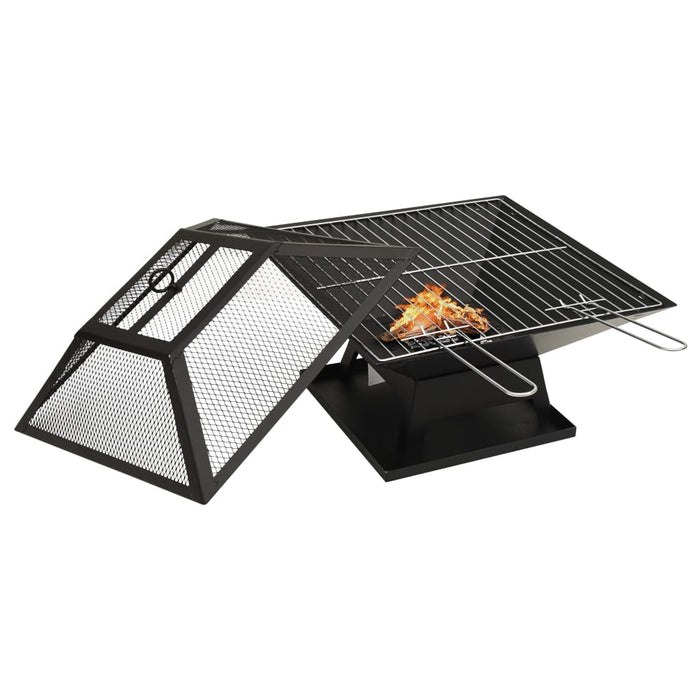 VXL Brazier and Barbecue 2 in 1 with Steel Poker 46.5X46.5X37 Cm