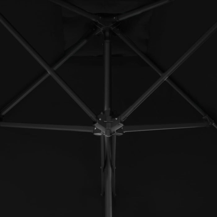 VXL Garden Umbrella with Black Steel Pole 300X230Cm