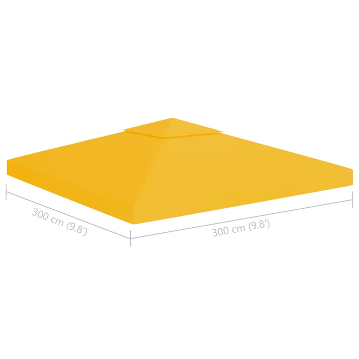 VXL Gazebo Awning 2 Levels 310 G/M² 3X3 M Yellow