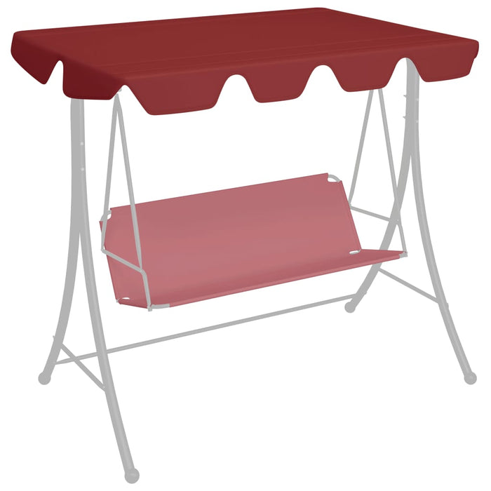 VXL Red Red Garden Swing Replacement Canopy 188/168X110/145 Cm