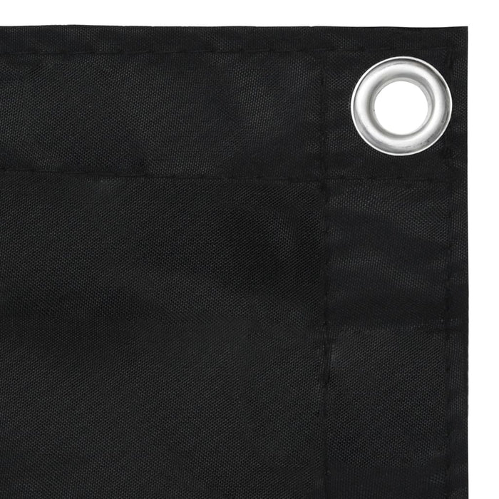 VXL Balcony Awning Black Oxford Fabric 120X500 Cm