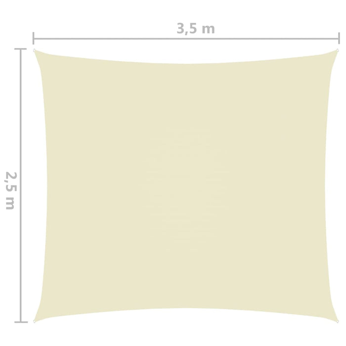 VXL Cream Oxford Fabric Rectangular Sail Awning 2.5X3.5M