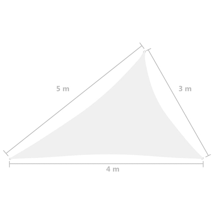 VXL Toldo De Vela Triangular De Tela Oxford Blanco 3X4X5 M