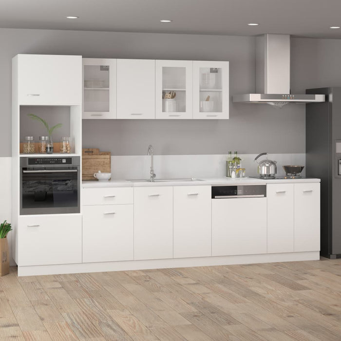 VXL White plywood kitchen hanging cabinet 80x31x60 cm