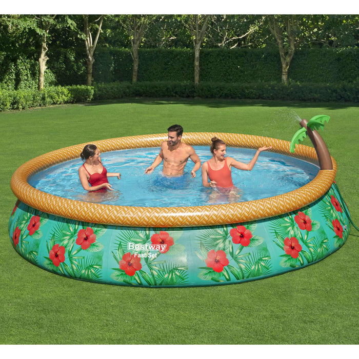 VXL Bestway Inflatable Pool Set Paradise Palms Fast Set 457X84 Cm