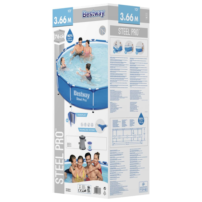 VXL Bestway Pool With Steel Pro Structure 366X76 Cm