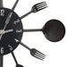 VXL Reloj De Pared Diseño Cuchara Y Tenedor Negro 40 Cm Aluminio 5 a 7 Días VXL 