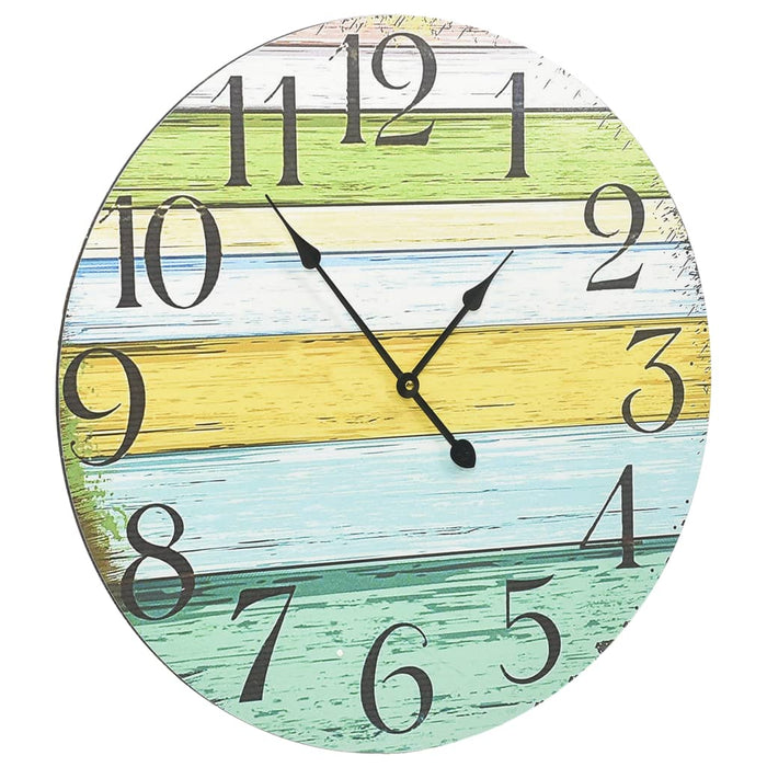 VXL Reloj De Pared De Mdf Multicolor 60 Cm 5 a 7 Días VXL 
