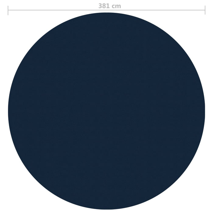 VXL Cubierta Solar De Piscina De Pe Flotante Negro Y Azul 381 Cm