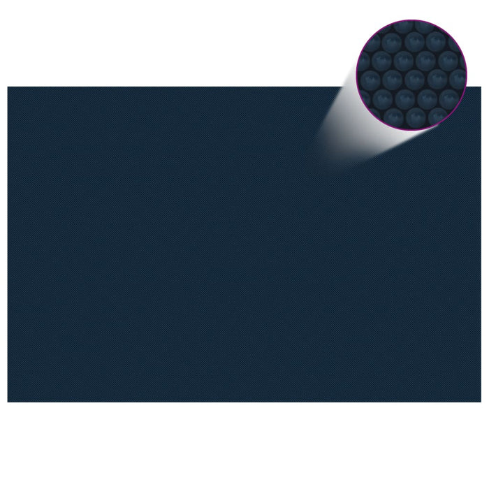 VXL Cubierta Solar De Piscina De Pe Flotante Negro Y Azul 300X200Cm