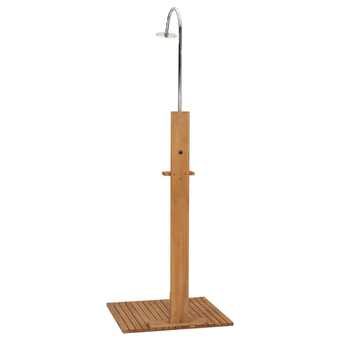 VXL Solid Teak Wood Garden Shower 75x75x210 cm