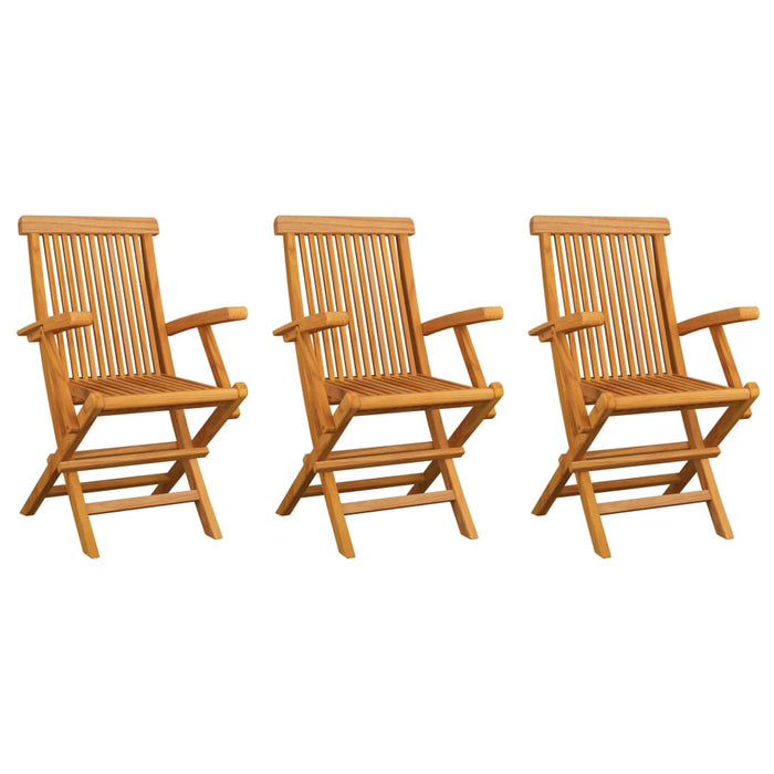 VXL Garden Chairs 3 Units Solid Teak Wood