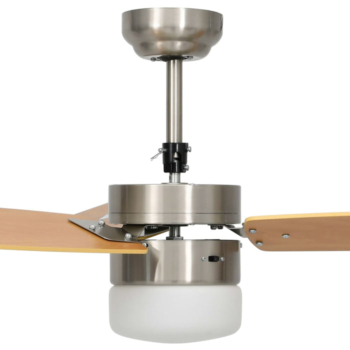 VXL Ceiling Fan Lamp Remote Control Light Brown 108Cm
