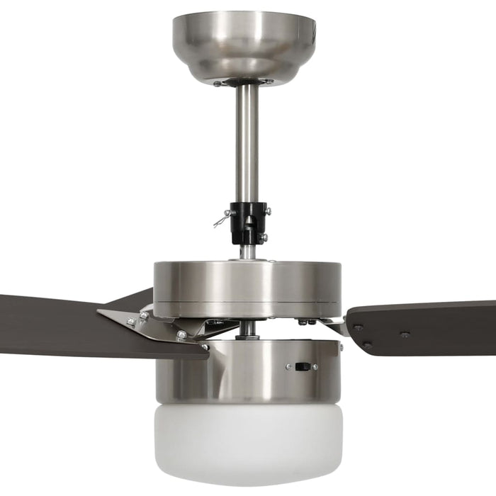 VXL Ceiling Fan Lamp Remote Control Dark Brown 108Cm