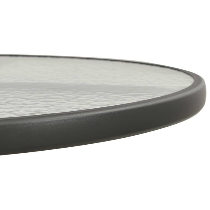 VXL Anthracite Gray Steel Bistro Garden Table Ø80X71 Cm