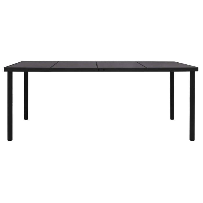 VXL Black Steel Garden Table 190X90X74 Cm