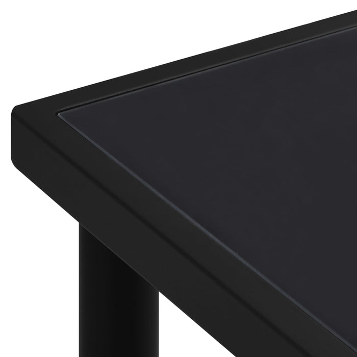 VXL Black Steel Garden Table 190X90X74 Cm