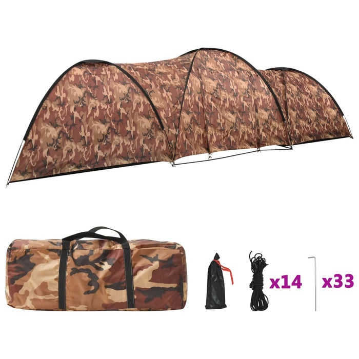 VXL Igloo tent 8 people camouflage 650x240x190 cm
