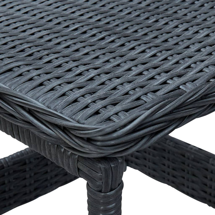 VXL Garden Table Synthetic Rattan Dark Gray 45X45X46.5 Cm