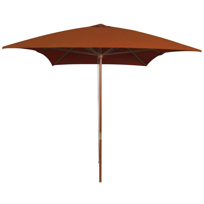 VXL Garden Umbrella with Terracotta Wooden Pole 200X300 Cm