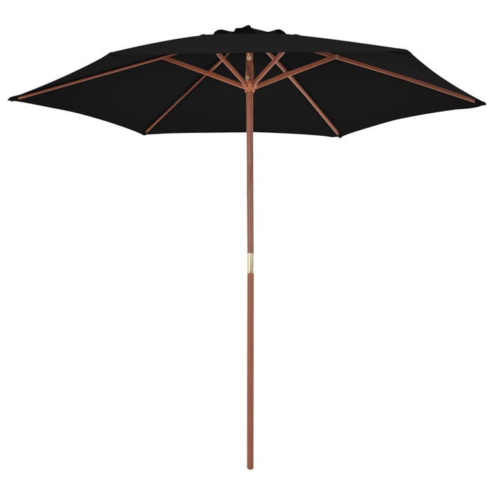 VXL Garden Umbrella with Black Wooden Pole 270 Cm