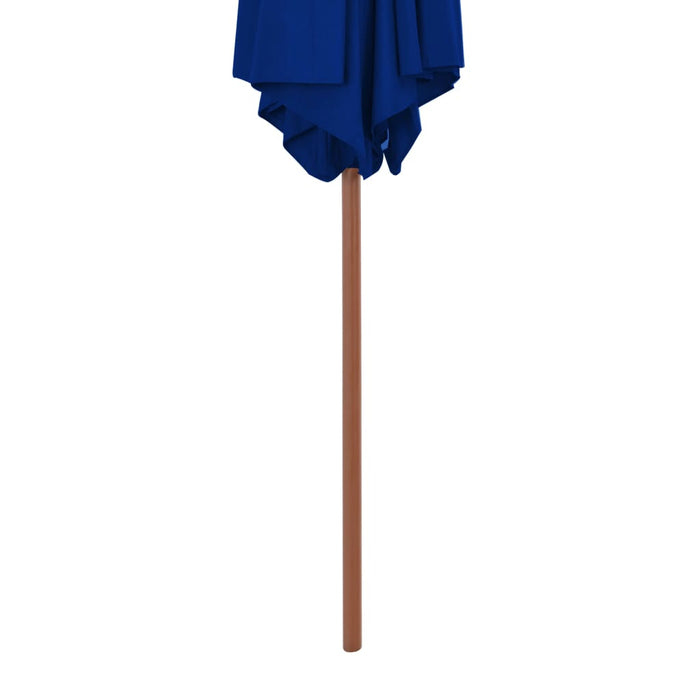 VXL Garden Umbrella with Blue Wooden Pole 270 Cm