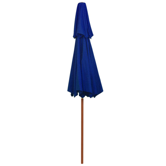 VXL Two-Story Parasol Blue Wooden Pole 270 Cm
