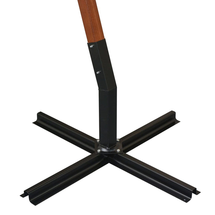VXL Hanging Umbrella with Solid Black Fir Wood Pole 3.5X2.9 M