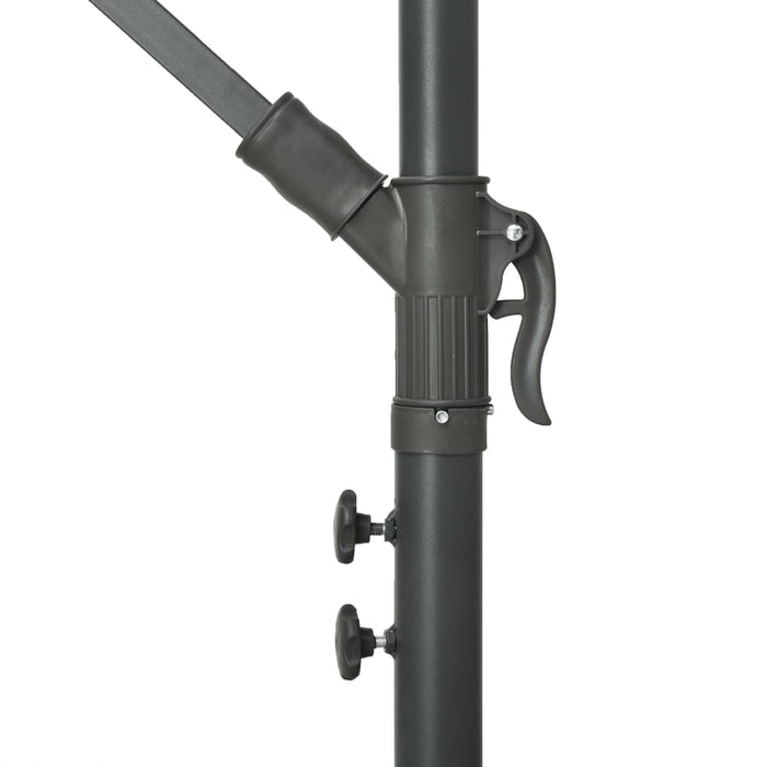 VXL Cantilever Umbrella With Led Lights And Terracotta Steel Pole